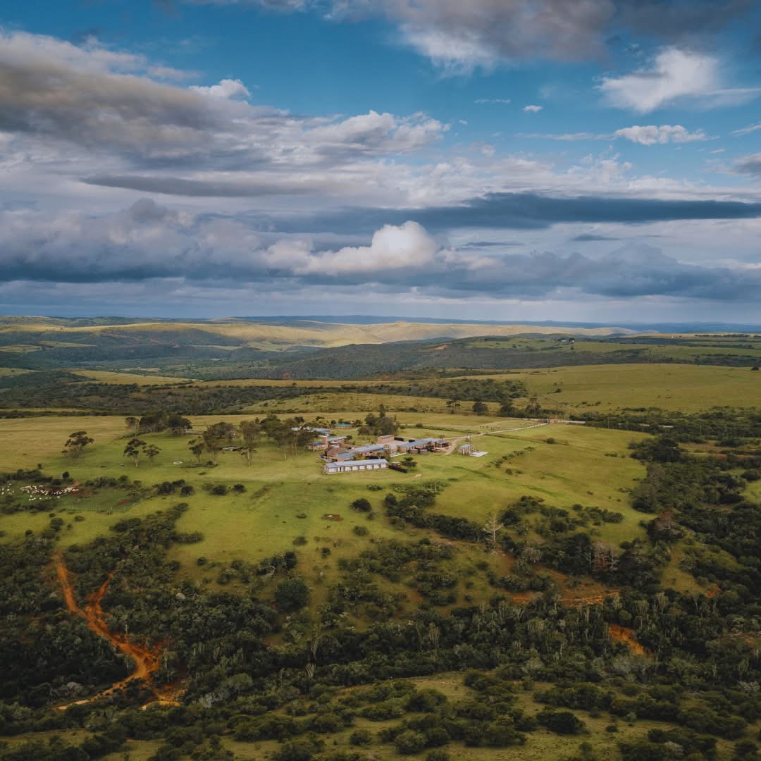 Aerial view of Umbono and the surrounding Eastern Cape landscape
